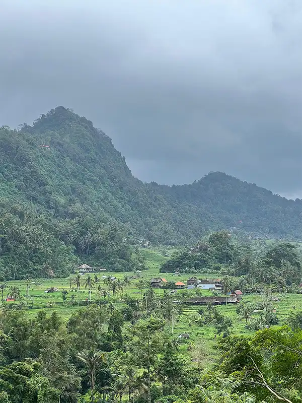 Sidemen Ricefields Bali, scenic rice terraces East Bali, Sidemen Valley trekking, Bali countryside hiking tour, authentic Balinese village walk, East Bali eco tour, ricefield trail in Sidemen Karangasem, quiet nature escape Bali, lush green valley Sidemen, cultural and nature tour Bali