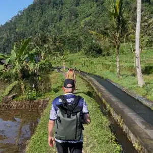 Sidemen rice fields trekking private tour in East Bali